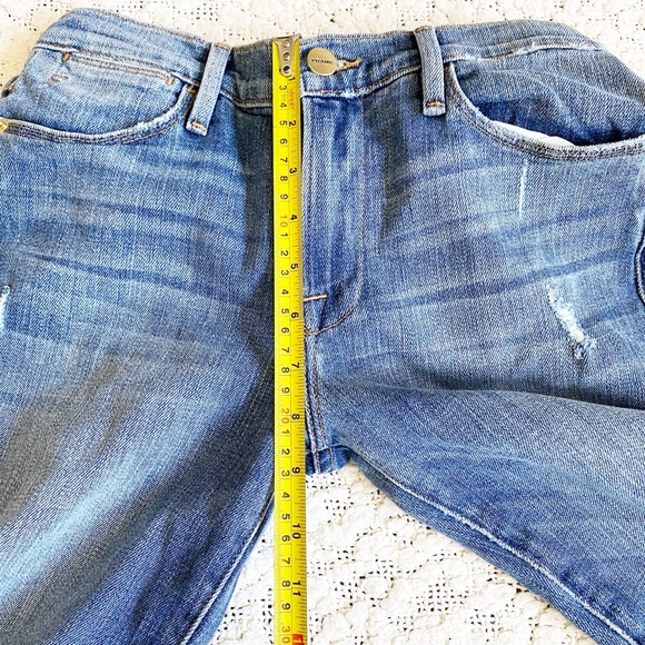 Frame Le High Straight Jeans, Beaudry Distressed Step Hem, 24 - Picture 10 of 15